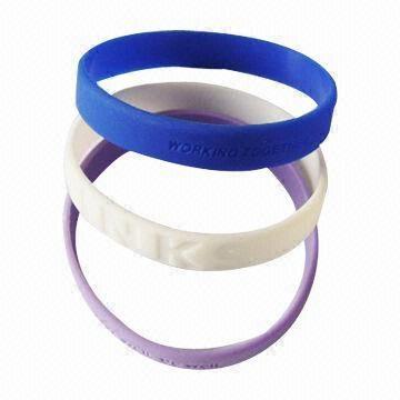Wholesale Bracelets with Debossed and Embossed Effect, Customized Designs and Sizes Accepted from china suppliers