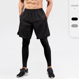Wholesale Double Layer Quick Dry Mens Activewear Bottoms With Inside Breathable Tights from china suppliers