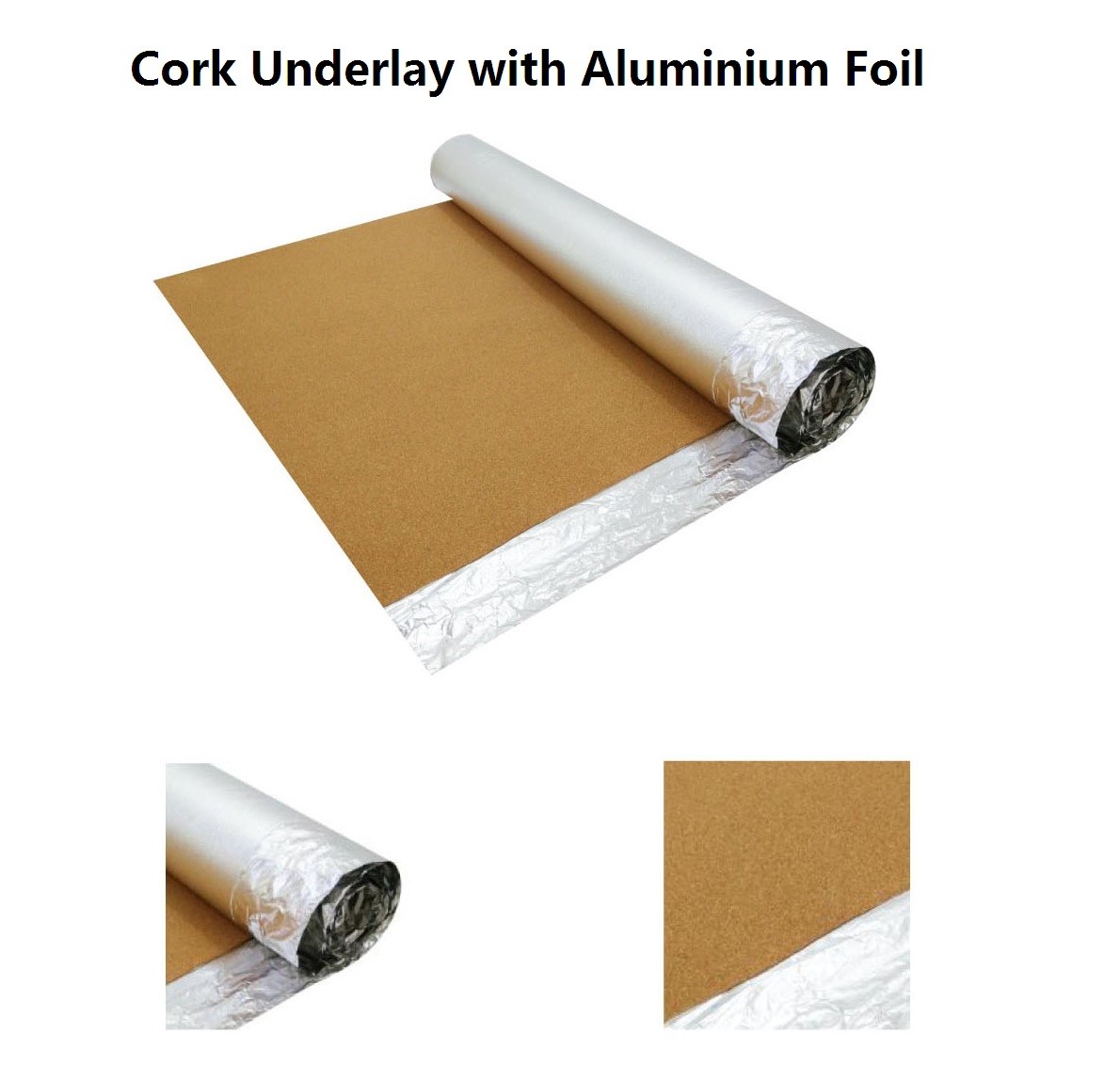 Wholesale 2016 New Style Corkment Underla/Substrate with Aluminium Foil, 200-300kg/m3 Density, Good Damp & Sound Proof from china suppliers