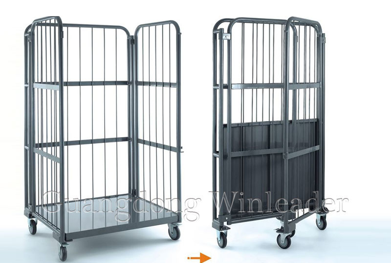 Wholesale Folding Steel Logistics Trolley,Storage Logistic Rolling Cage Trolley Cart from china suppliers