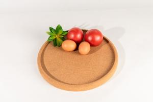 Wholesale Factory Wholesale 11.75" Round Recycled Cork Tray for Fruit, Snacks or Coffee from china suppliers