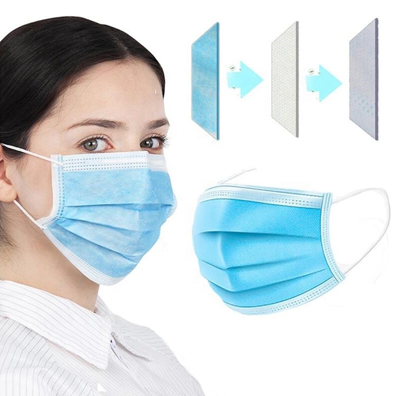 Wholesale CE GMP Disposable 3ply Non-woven Face Mask medical mask Face Mask from china suppliers