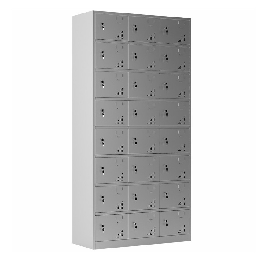 Wholesale 8 Tiers 24 Doors Lockable Stainless Steel Storage Locker Cabinet from china suppliers