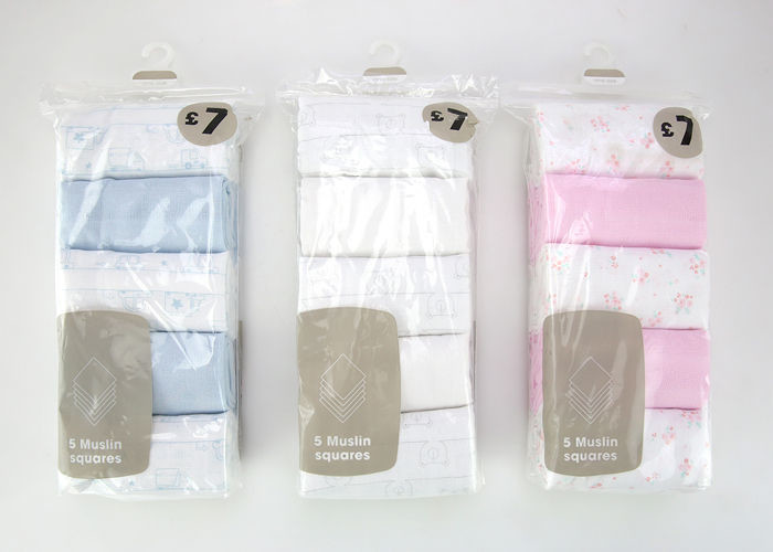 Wholesale 5pk Muslin Baby Cloth Diapers Cotton Nappies 140GSM 75x75cm Woven Absorb Fast from china suppliers
