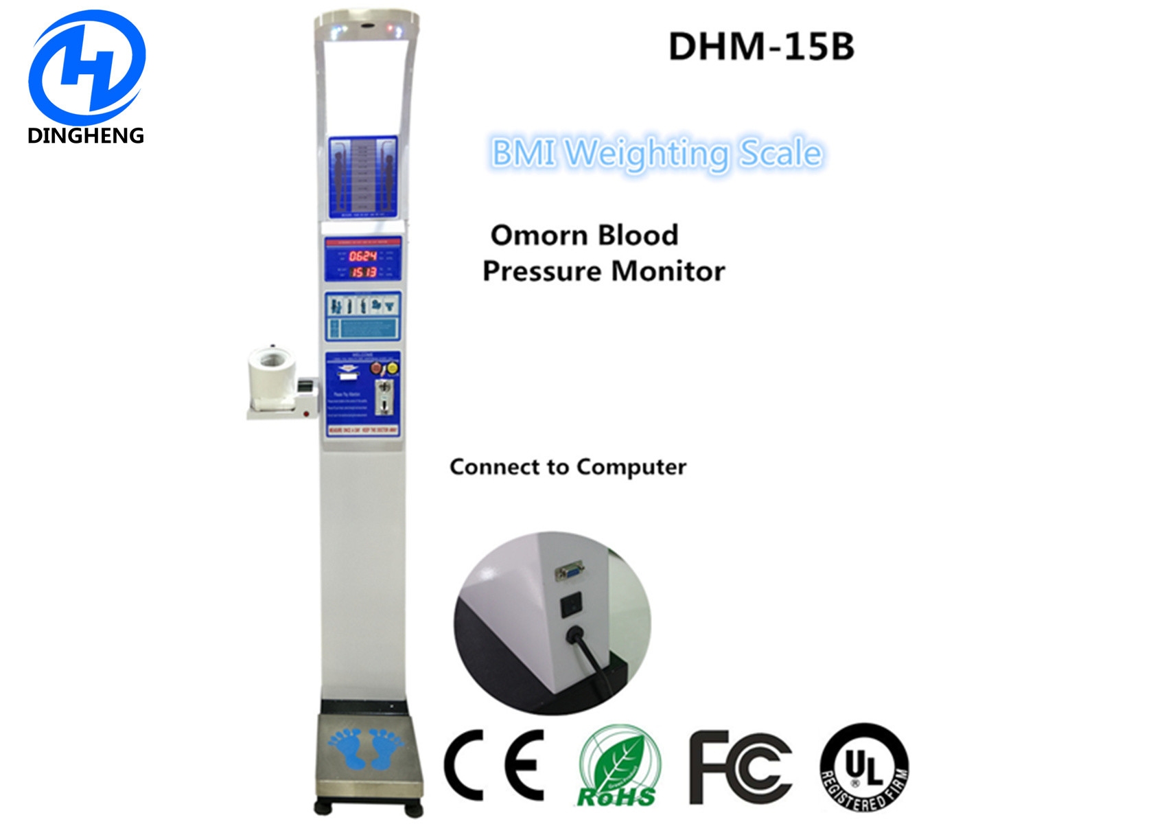 Wholesale Coin operated medical height weight bmi blood pressure scales with printer from china suppliers