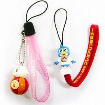 Wholesale Promotional Mobile Phone Straps, Made of Poly Material, Customized Designs are Welcome from china suppliers