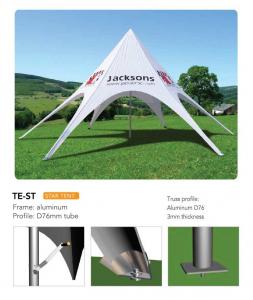 Wholesale Outdoor Personalized Canopy Tents , Foldable Star Custom Printed Pop Up Tents from china suppliers