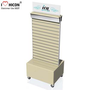 Wholesale Commercial Retail Store Large Slatwall Wood Flooring Display Rack With Storage from china suppliers