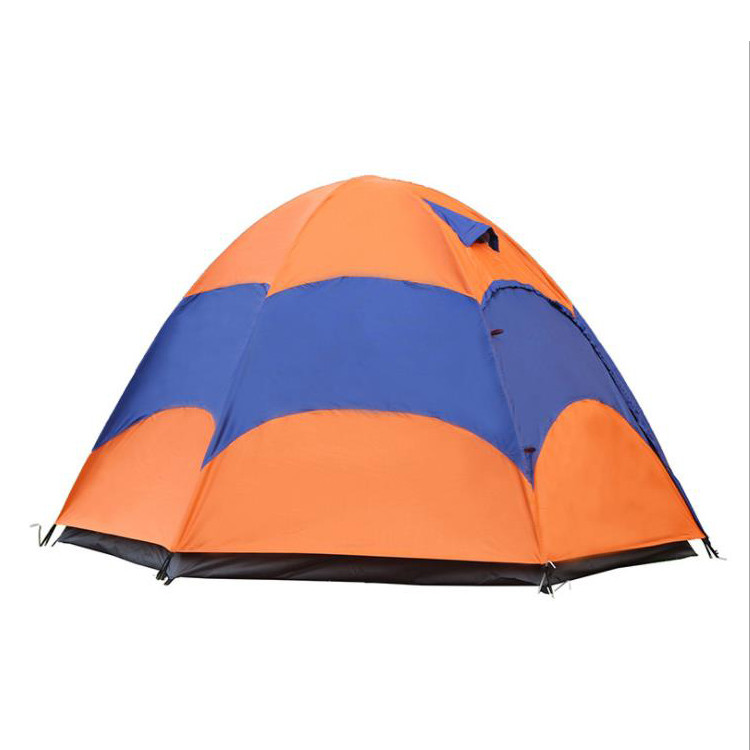 Wholesale Wholesale single door fiber glass rod sexangular double waterproof outdoor folding outdoor camping tent from china suppliers