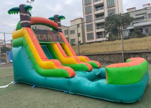 Wholesale Anti UV Outdoor Adults Commercial Vinyl inflatable water slide rental backyard Tropical inflatable water slide from china suppliers