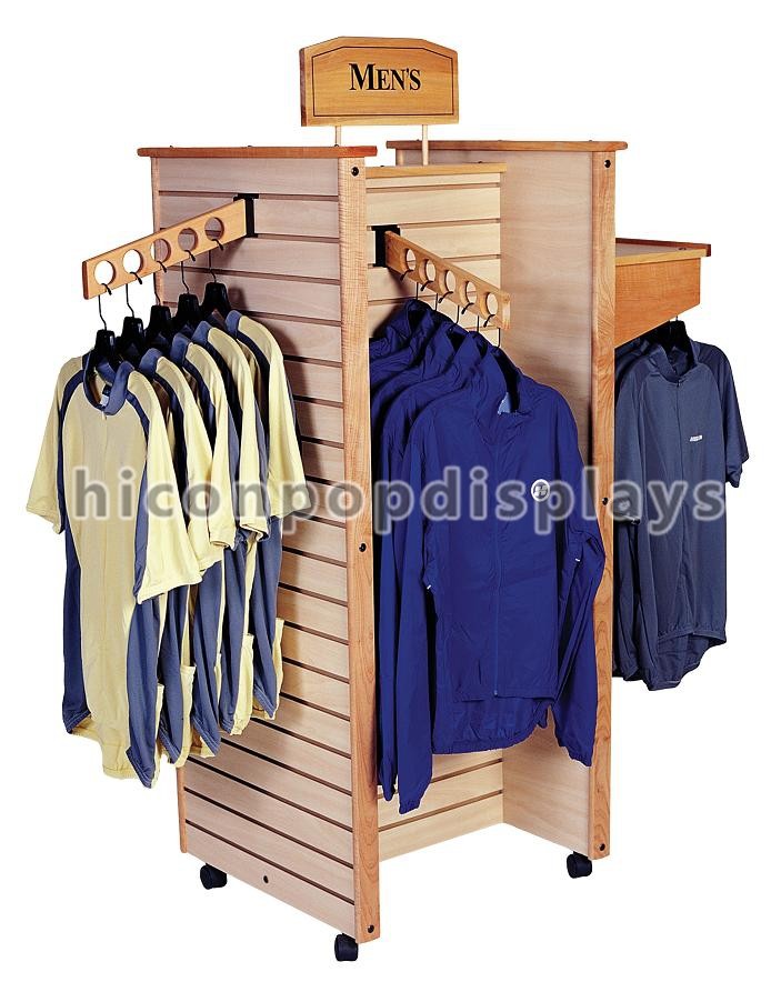 Wholesale Wooden Slatwall Clothing Store Fixtures and Displays Flooring from china suppliers