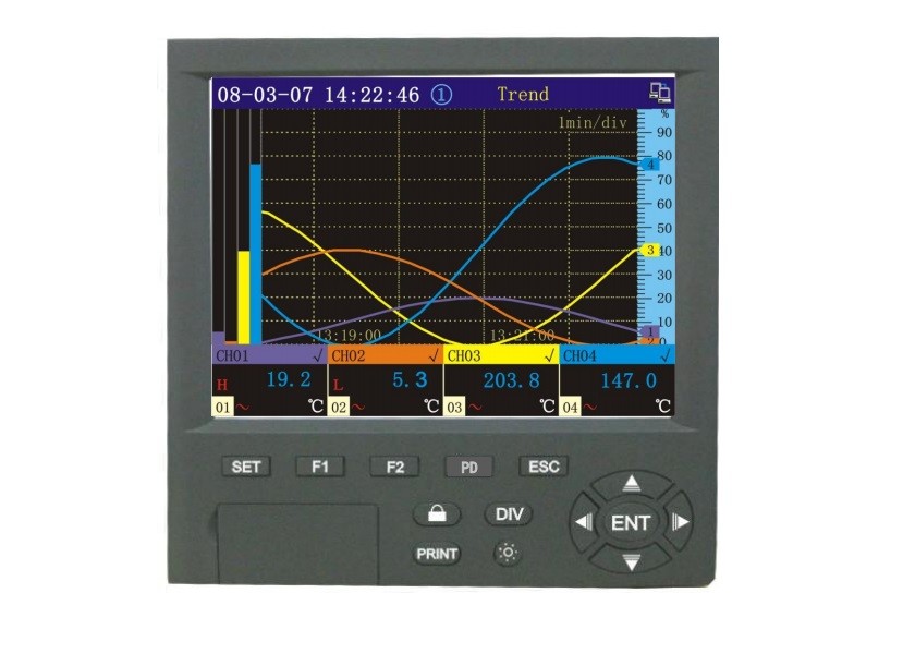 Wholesale SWP ASR100 chart paperless recorder SWP-ASR112-3-3/C3/P3/AO4/PID max 12 channels feed analog from china suppliers
