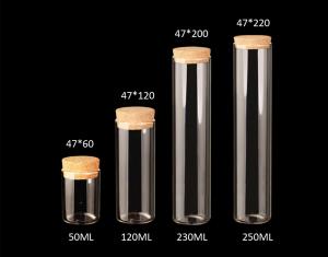 Wholesale 47mm Hot Sale Glass Jars Bottles with Cork lid,  for Jewelry, Party Favors, DIY, Projects, Decoration from china suppliers