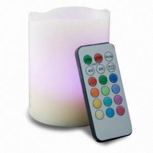 Wholesale Multicolor LED Candle with Remote Control and Timer Function, Made of Real Wax from china suppliers
