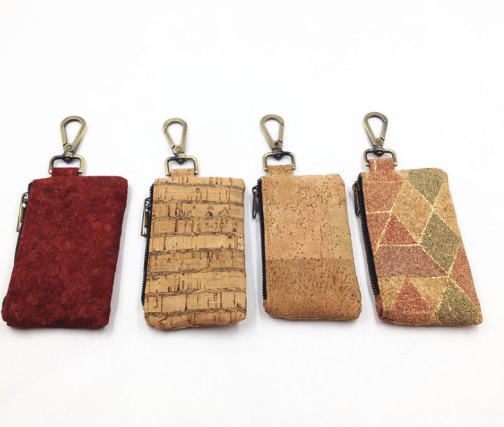 Wholesale 2017 Hot Sale Colored/ Natural Cork Coin Pouches with Brass Zipper from china suppliers