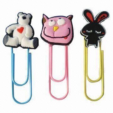 Wholesale Cute Paper Clips/Bookmarks with Novel Design, Made of Soft PVC, Good for Gifts and Promotions from china suppliers
