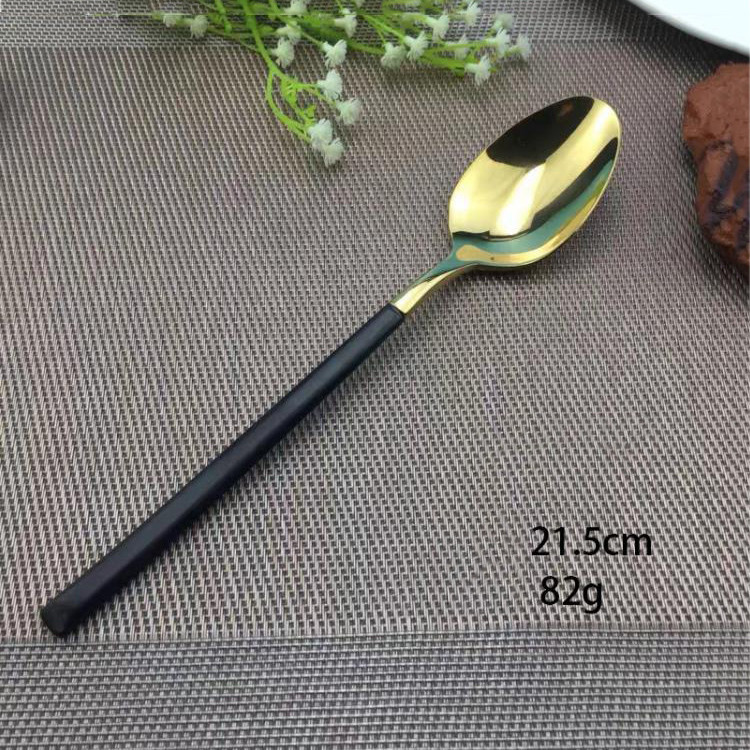 Wholesale Munich style high-end restaurant silverware bulk flatware sets black handle stainless steel spoon fork knife set from china suppliers