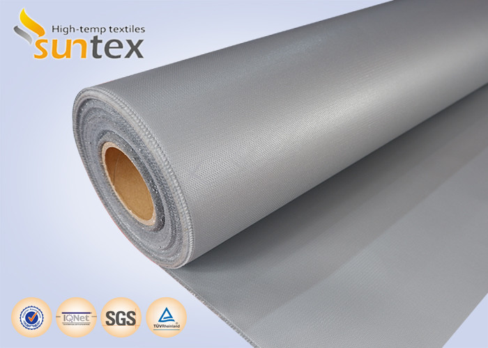 Wholesale 16 OZ Thermal Insulation Cover Silicone Coated Fiberglass Fabric Cloth Grey No Oil Dropping from china suppliers