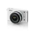 Quality Nikon J1 White Camera with Lens, Bag, Memory Card and Nikon 30-110mm White Lens for sale