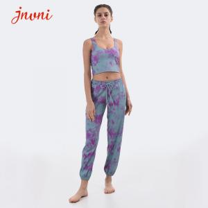 Wholesale 250gsm Workout 2 Piece Set Athletic Tie Dye Print Leggings And Sports Bra Set from china suppliers