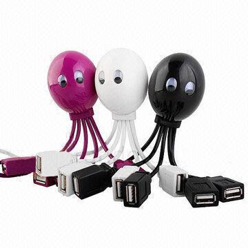 Wholesale Custom Ink-fish Adjustable 4-port USB2.0 Hubs with Quality Assurance, Up to 480Mbps Transfer Speed from china suppliers