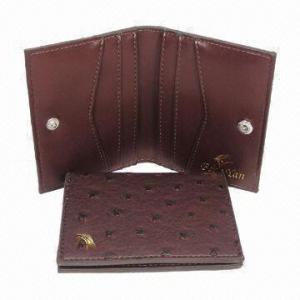 Wholesale Business Card Cases with PU Leather, Customized Designs, Logos and Sizes Welcomed from china suppliers