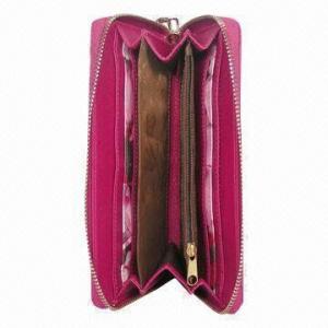 Wholesale Fashionable Women's Leather Wallets, All-In-One Zip Around, Various Colors are Available from china suppliers