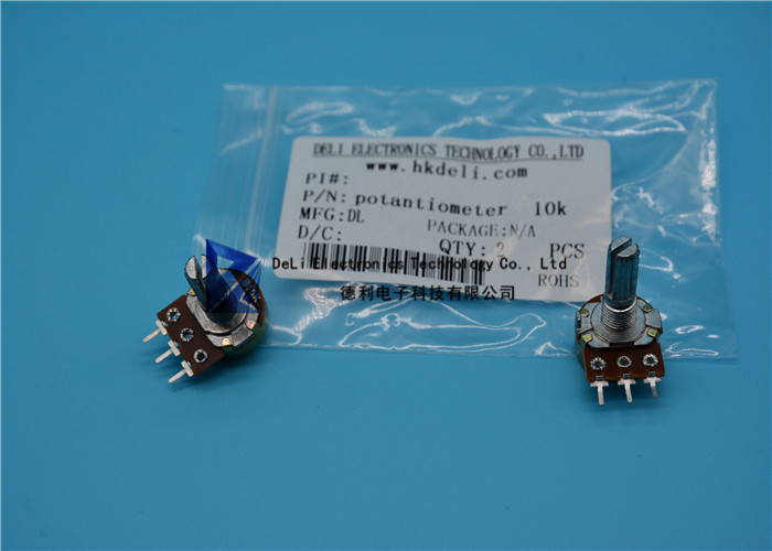 Wholesale Potentiometer 10k Ohm Illuminated Push Button Switch Round Shape 200V 15mm Shaft Length from china suppliers