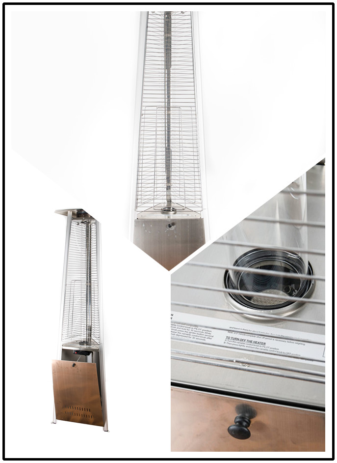 Wholesale Restaurant Floor Standing Outdoor Gas Patio Heater 450 - 870g / Hour Flux from china suppliers