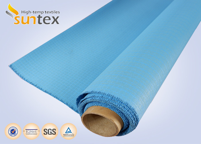Wholesale 0.8 Mm Or OEM Blue Fire / Heat Resistant Fiberglass Cloth To Europe 1000 G/Sqm from china suppliers