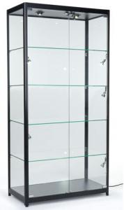4 Fixed Shelves Cell Phone Showcase Trophy Display Cabinets With