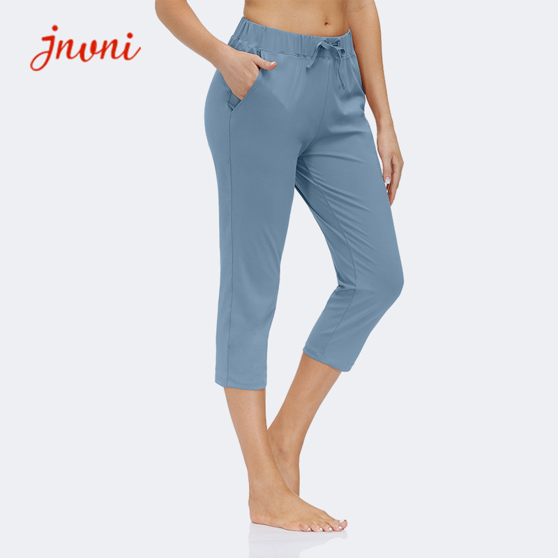 Wholesale High Waist Lulu Yoga Jogger Pants 250gsm Yoga Capri Leggings With Pocket from china suppliers