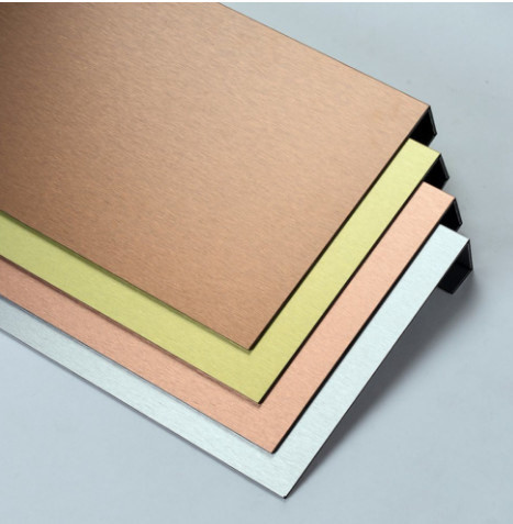 Wholesale PE Core 5005 2000mm Copper Brushed Aluminum Composite Panel from china suppliers