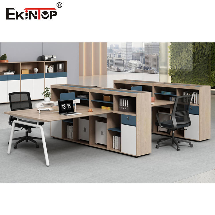 Wholesale Wooden Cubicle Office Workstation Two Color Seamless Stitching OEM from china suppliers