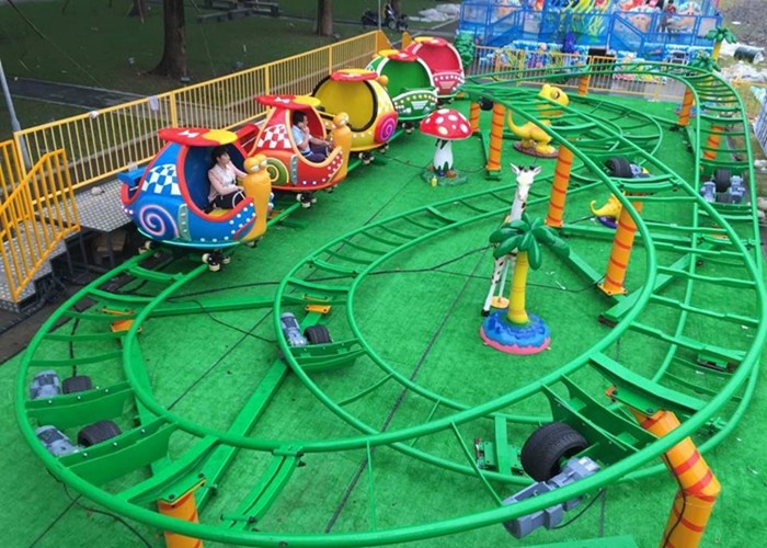 Wholesale Mini Snail Shape UFO Roller Coaster Customized Height With Chain Lift Structure from china suppliers