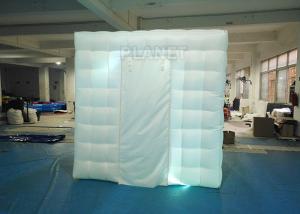 Wholesale 2.4x2.4x2.4m Small White Inflatable Party Cube Booth Tent With 2 Doors from china suppliers