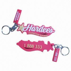 Wholesale Fancy Keychains with Keyrings and 4mm Thickness, Measures 55 x 35mm from china suppliers