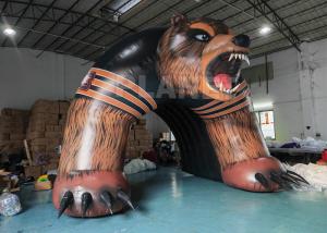 Wholesale Custom Team PVC Tarpaulin 20ft Giant Bear Football Inflatable Bear Football Mascot Sports Tunnels from china suppliers