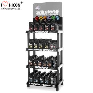 Wholesale 4-Layer Engine Oil Metal Display Racks Automotive Products Motor Oil Display Shelf from china suppliers