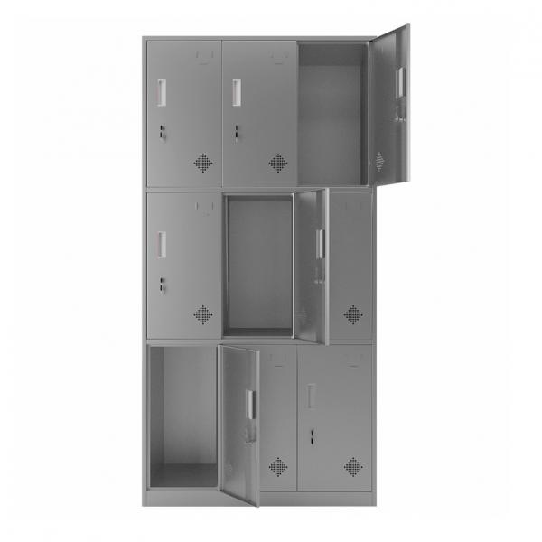 9 Doors Stainless Steel Cabinet