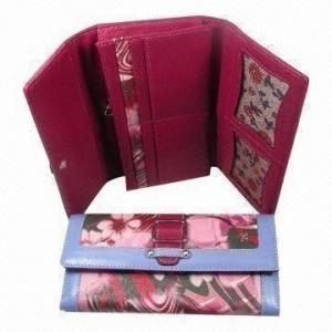 Wholesale Women's Wallet, Measures 19.2 x 10 x 2.5cm, with Gusset Bill Compartment and Snap Closure from china suppliers