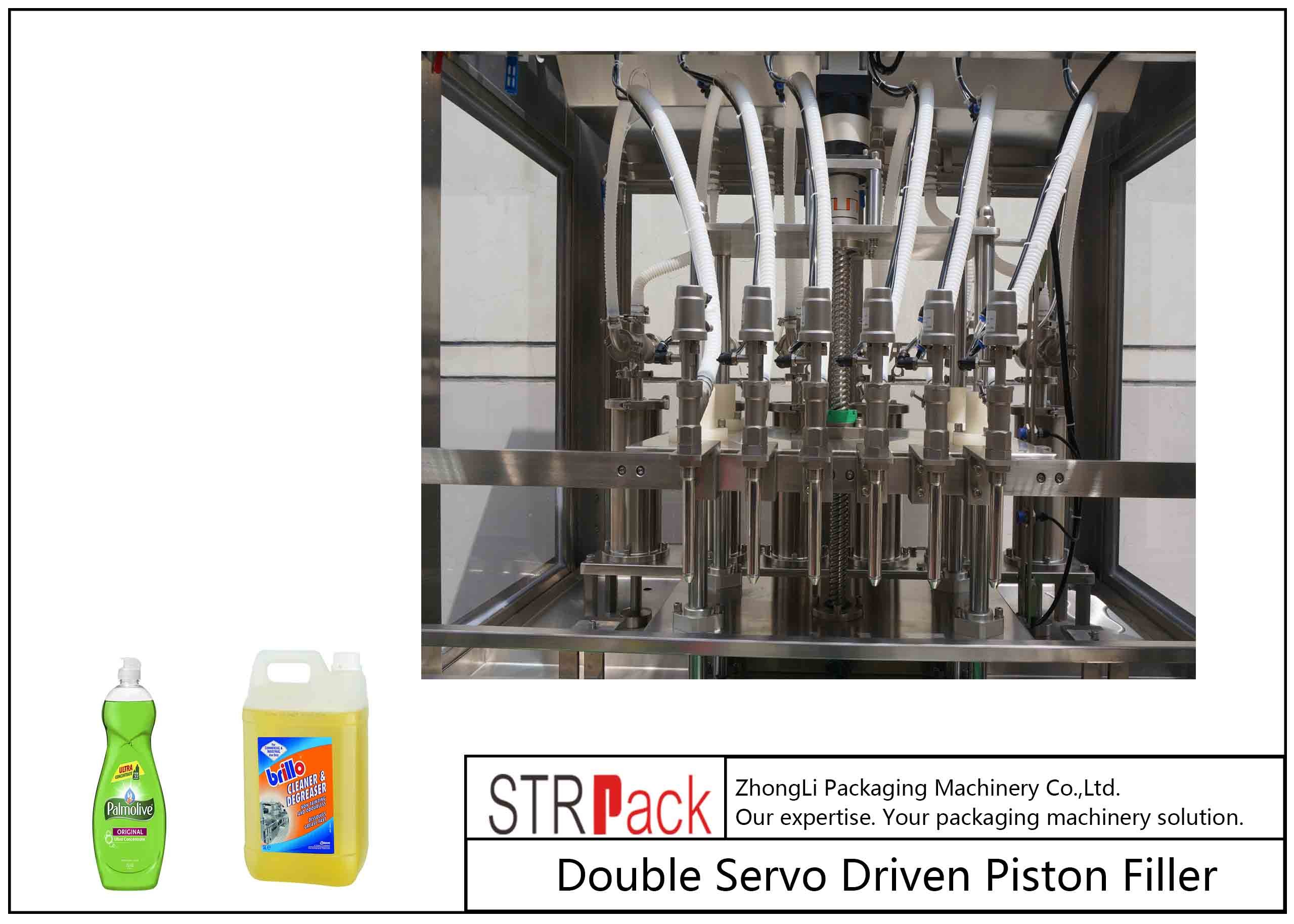 Wholesale Liquid Cleaner Linear 6 Heads Paste Filling Machine Double Servo Driven from china suppliers