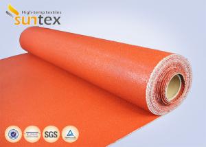 Wholesale Texturized Heavy Duty Insulation Silicone Coated Fiberglass Fabric Roll Fireproof from china suppliers