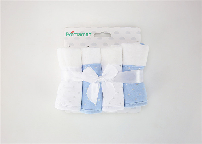Wholesale 100 Organic Cotton Baby Washcloths , 370GSM Velour White Baby Washcloths from china suppliers
