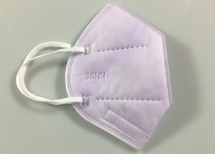 Wholesale Light Purple Non Woven Flat Fold KN95 Dustproof Mask from china suppliers