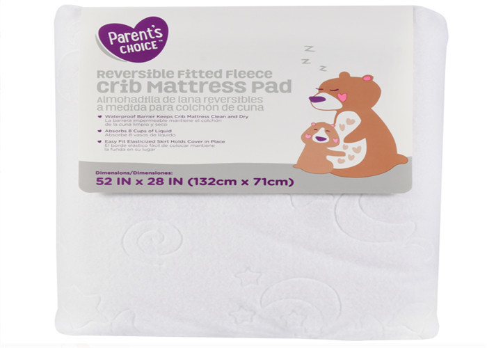 Wholesale Reversible Fitted Breathable Crib Mattress Pad Fleece 100% Cotton Top Layer from china suppliers
