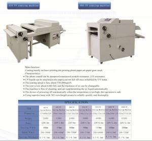 Wholesale 900mm UV  Lamination Machine , UV Liquid Vanish Coating Machine Dustproof Photo Coated from china suppliers