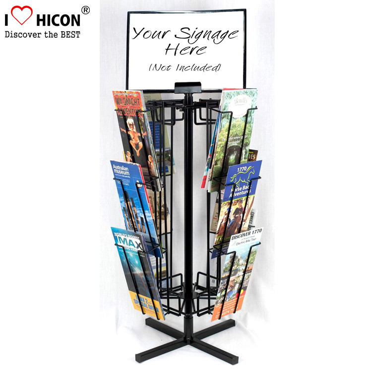 Wholesale Free Standing Rotating Retail Display Fixtures With Metal Brochure Display Rack from china suppliers