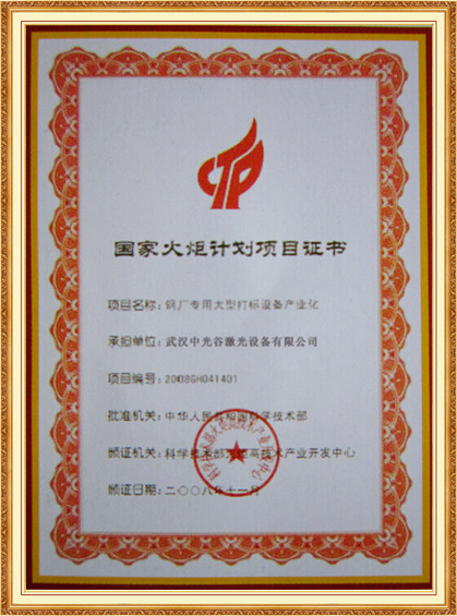 Wuhan Optical Valley Future Laser Equipments Co.,Ltd Certifications