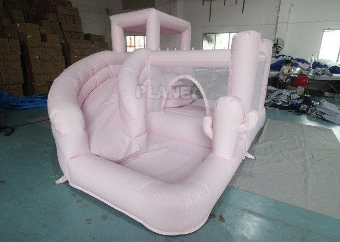 Wholesale Outdoor Backyard Kids Pastel Pink Bounce House Inflatable Bouncer Bouncy Castle With Water Slide And Pool from china suppliers